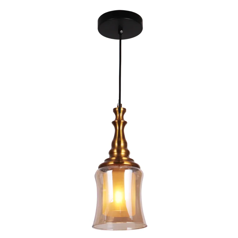 Amber Droplet Glass Pendant Light
