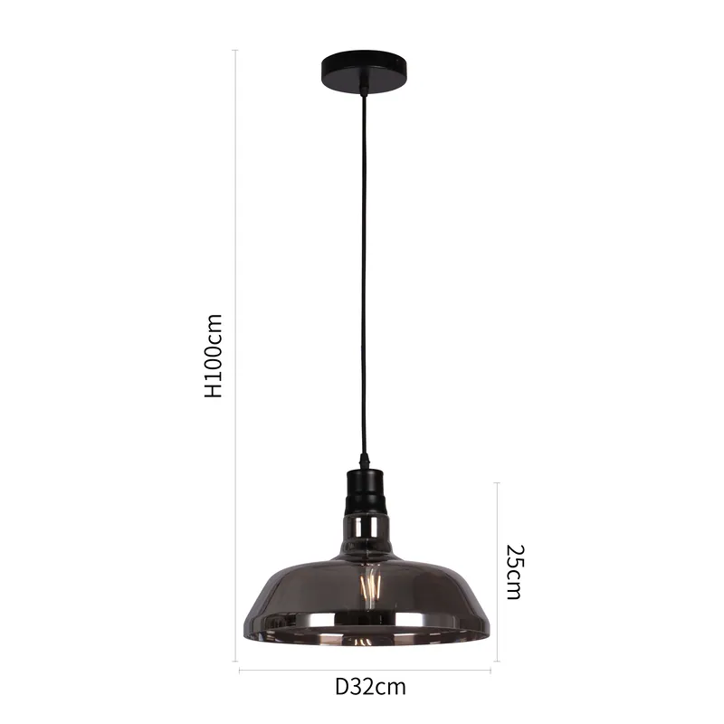 Amber Horizon Dome Pendant Light