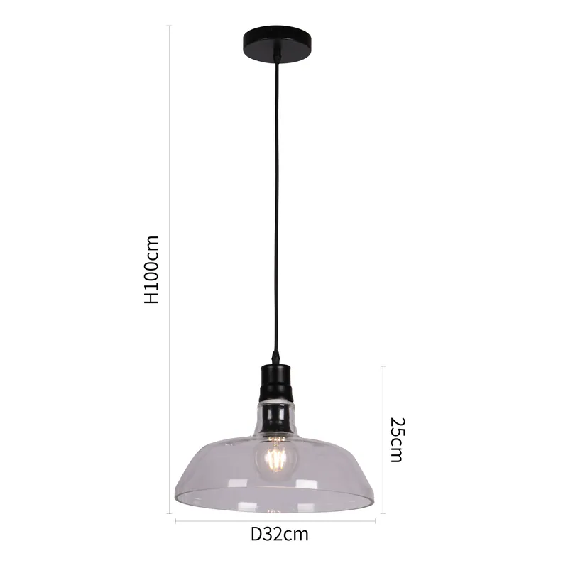 Amber Horizon Dome Pendant Light