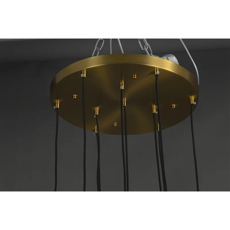 Brass Radiance Frosted Glass Cluster Pendant Light