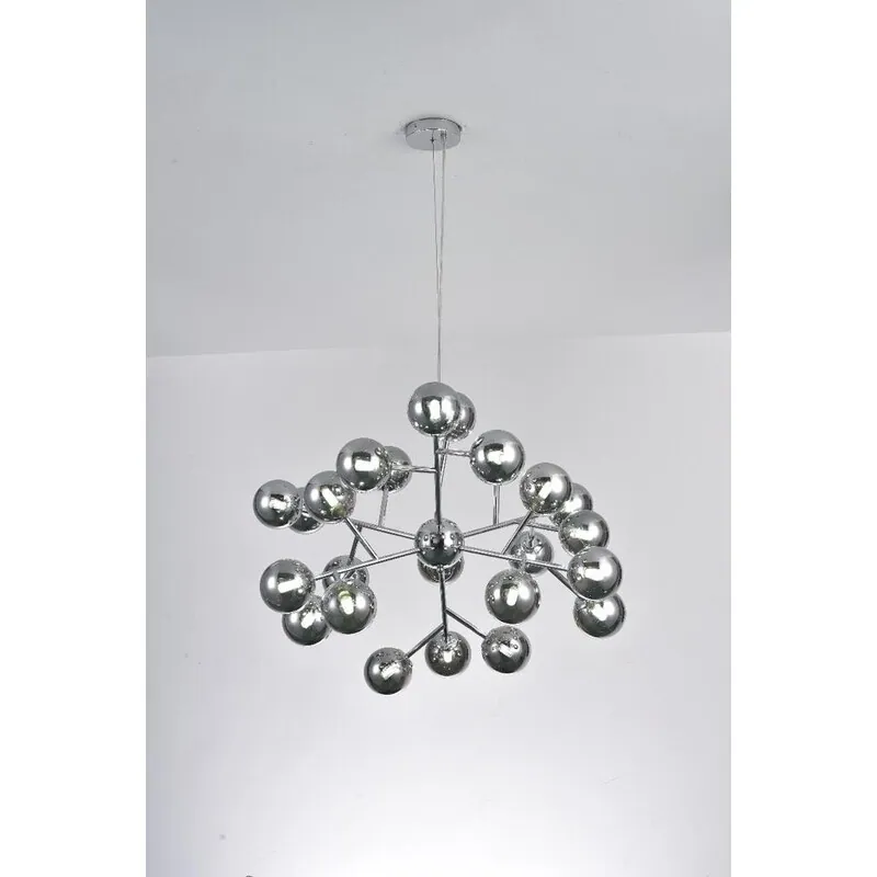 Chrome Nebula Glass Chandelier