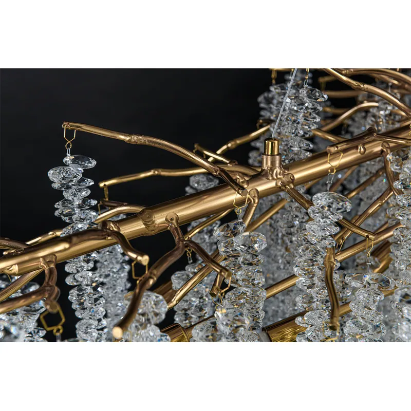 Crystal Cascade Cluster Chandelier