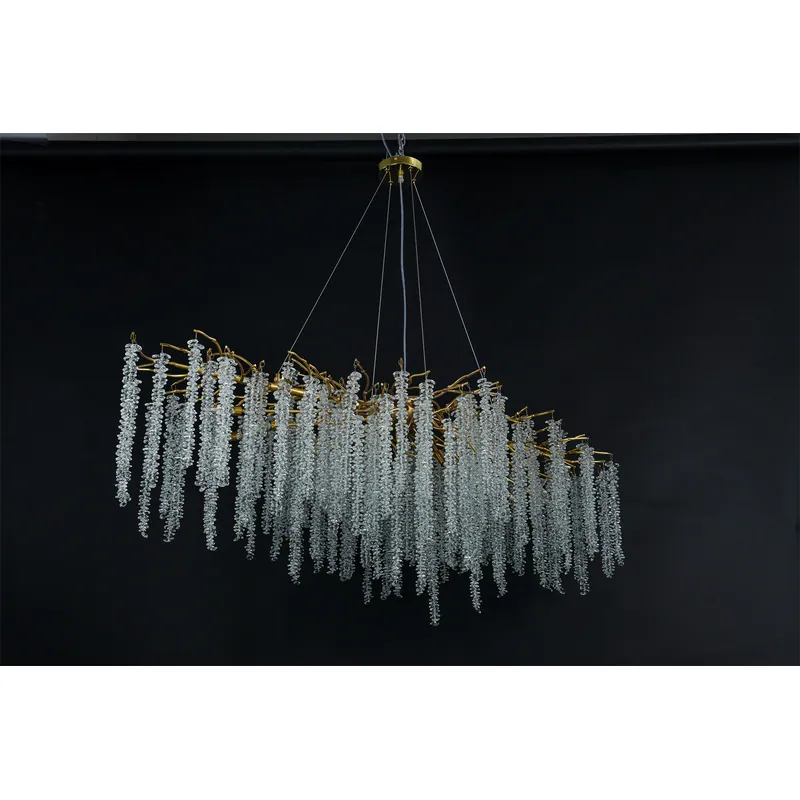 Crystal Cascade Cluster Chandelier