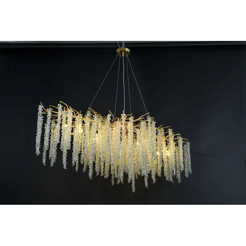 Crystal Cascade Cluster Chandelier