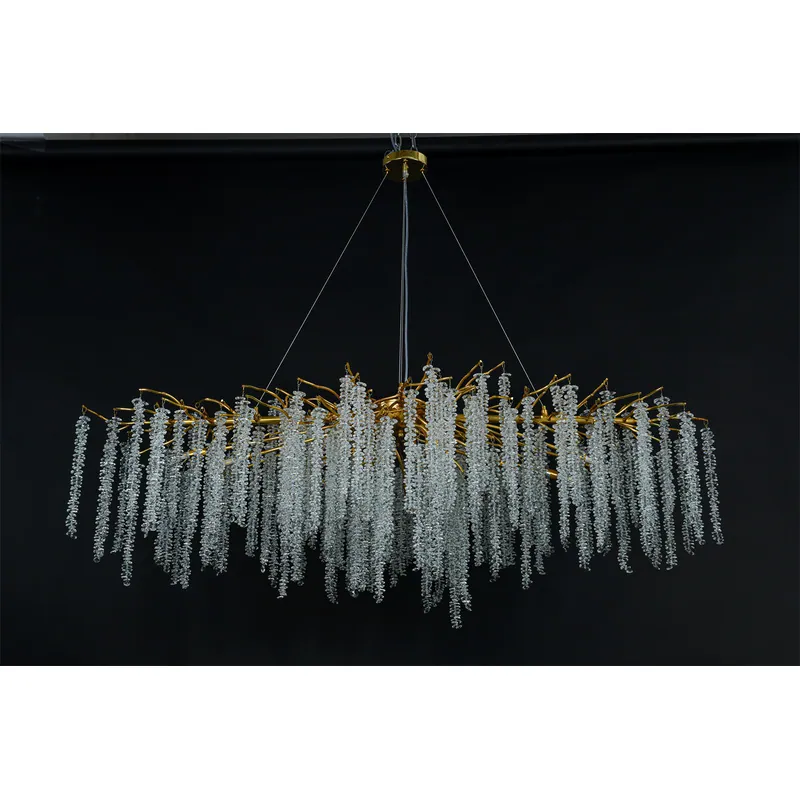 Crystal Cascade Cluster Chandelier