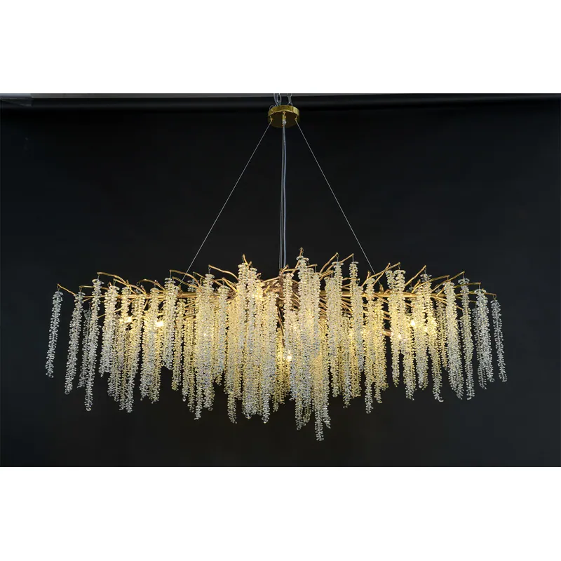 Crystal Cascade Cluster Chandelier