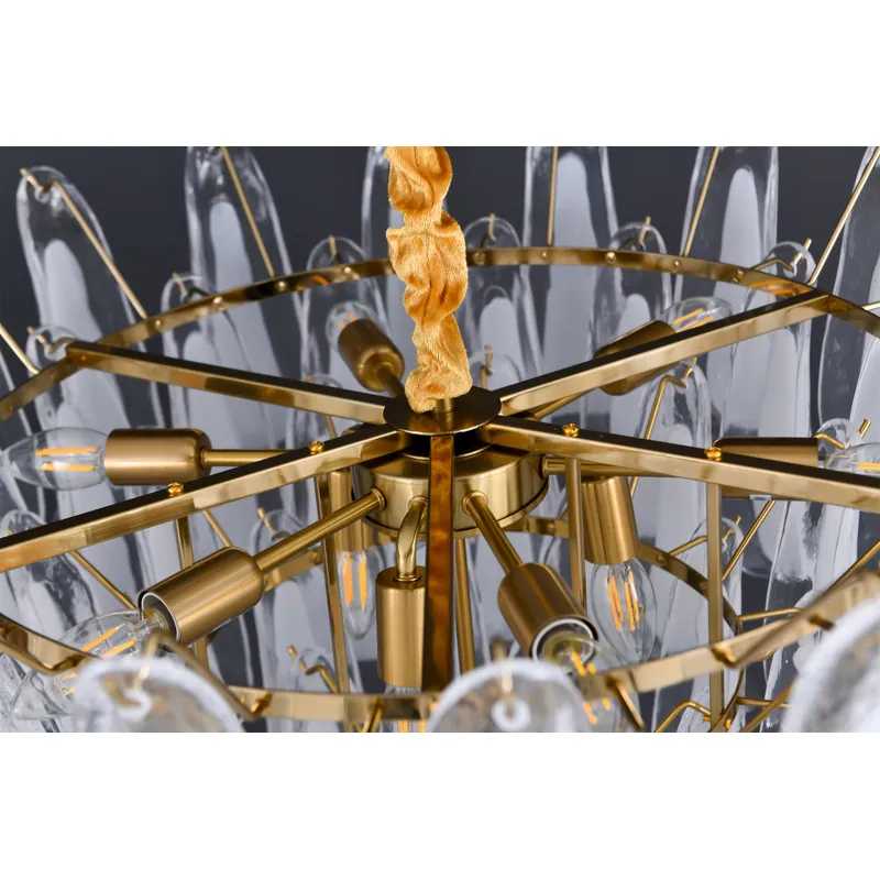 Golden Aurora Glass Chandelier