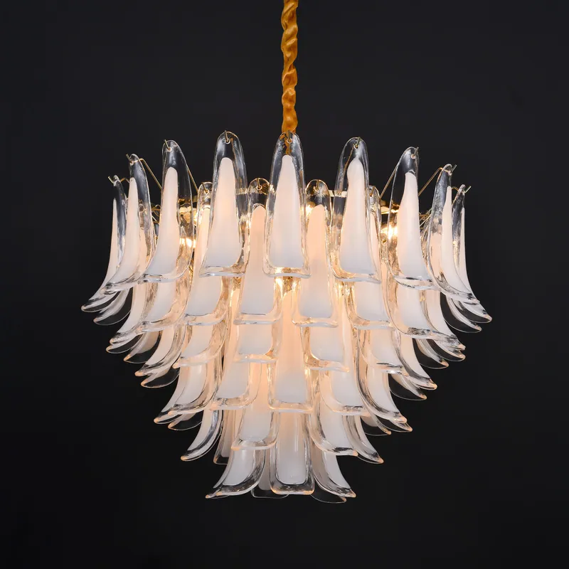 Golden Aurora Glass Chandelier