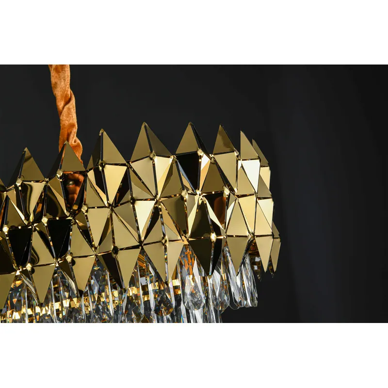 Golden Cascade Crystal Chandelier