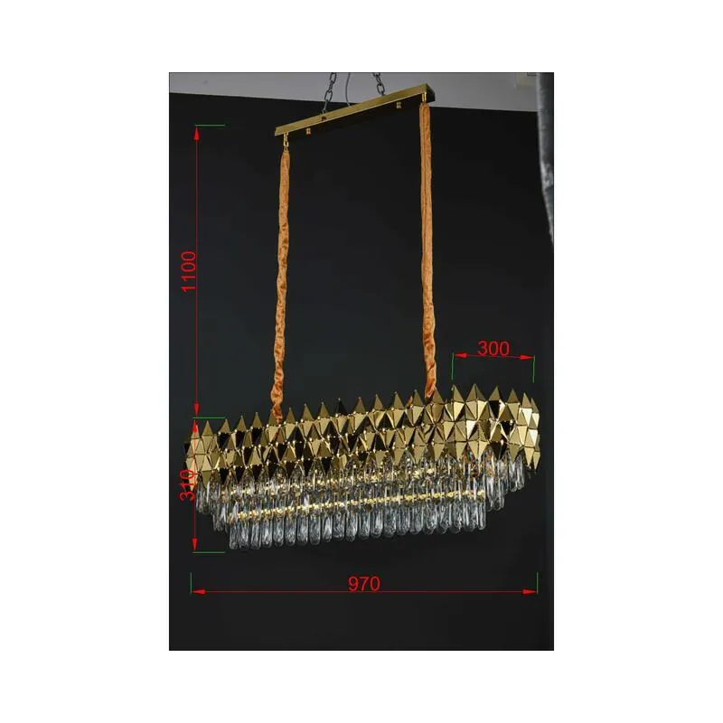 Golden Cascade Crystal Chandelier