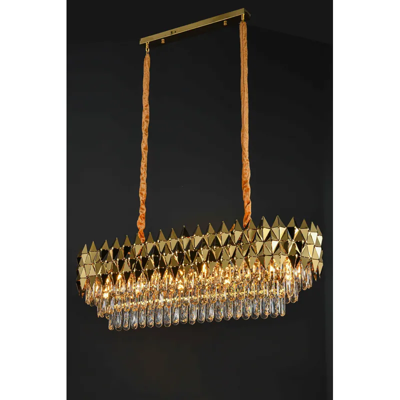 Golden Cascade Crystal Chandelier