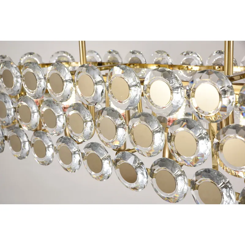 Golden Circles Crystal Chandelier