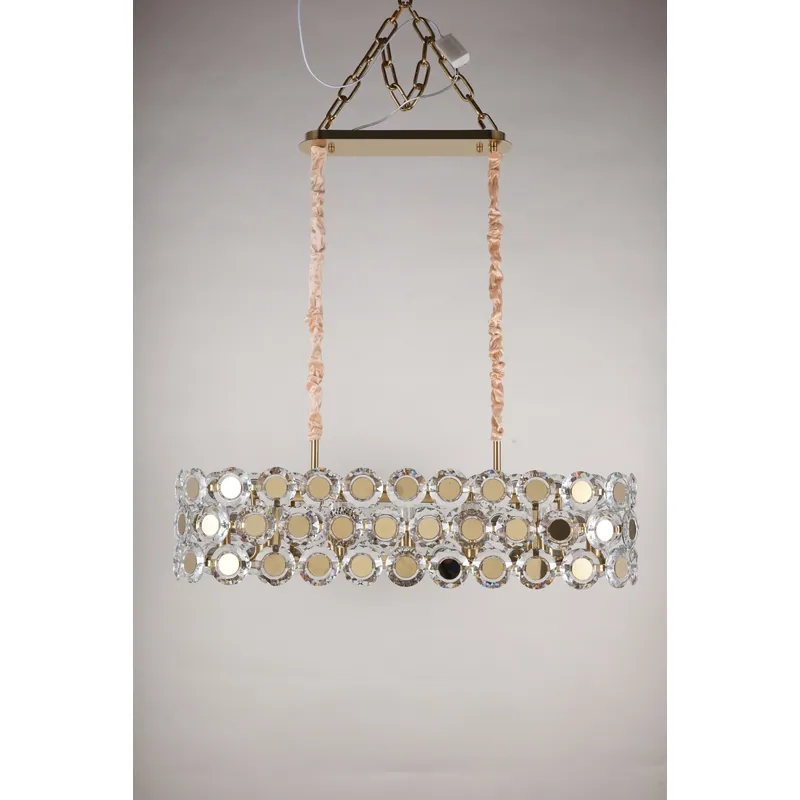 Golden Circles Crystal Chandelier