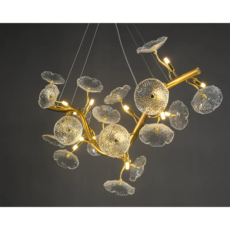 Golden Crescent Chandelier