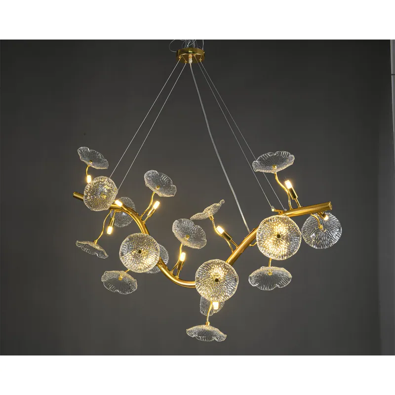 Golden Crescent Chandelier