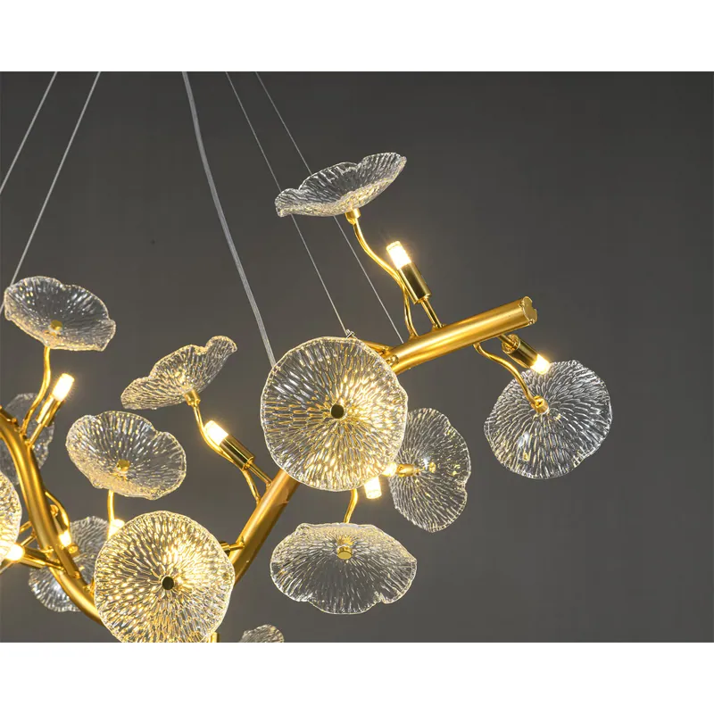 Golden Crescent Chandelier