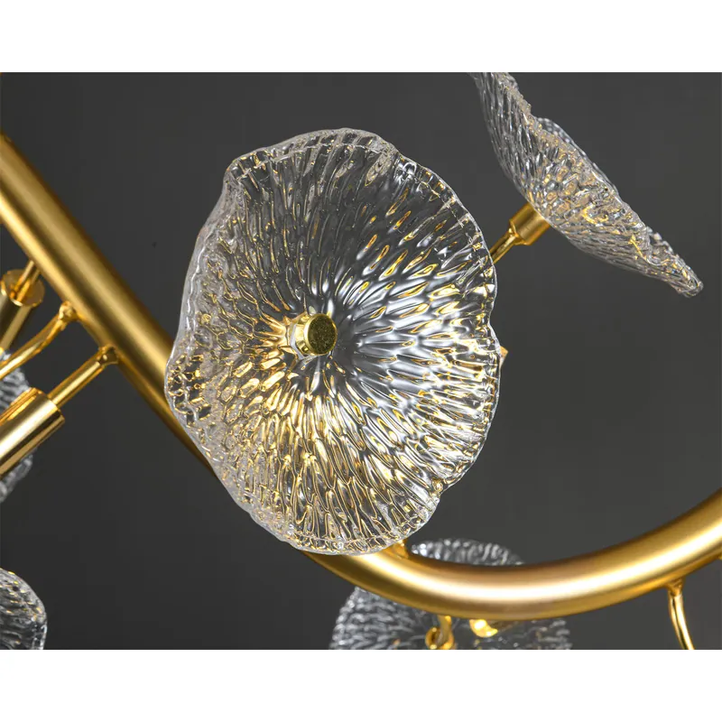 Golden Crescent Chandelier
