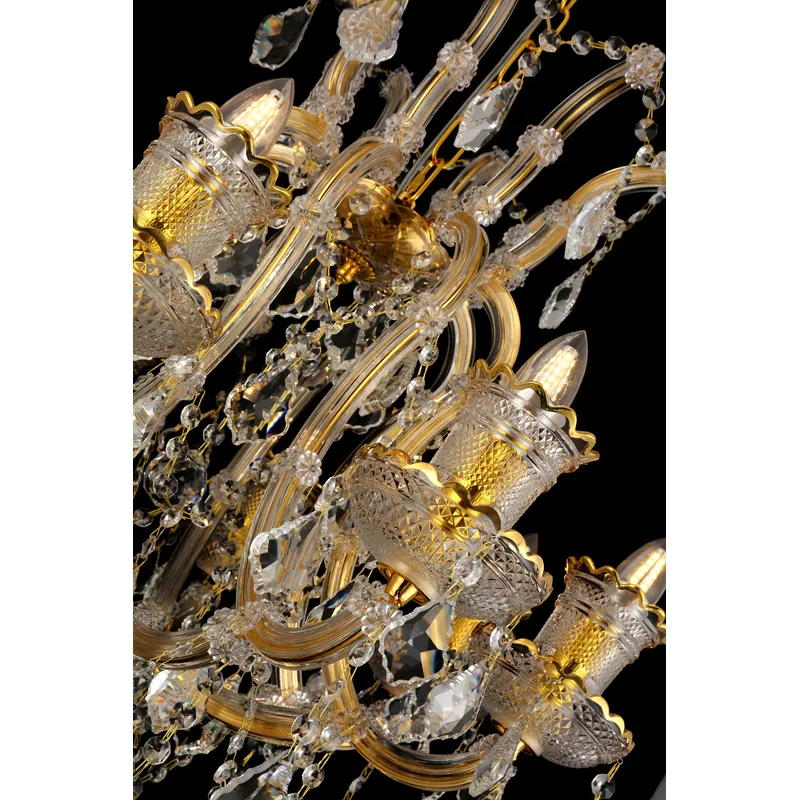 Golden Crown Crystal Chandelier