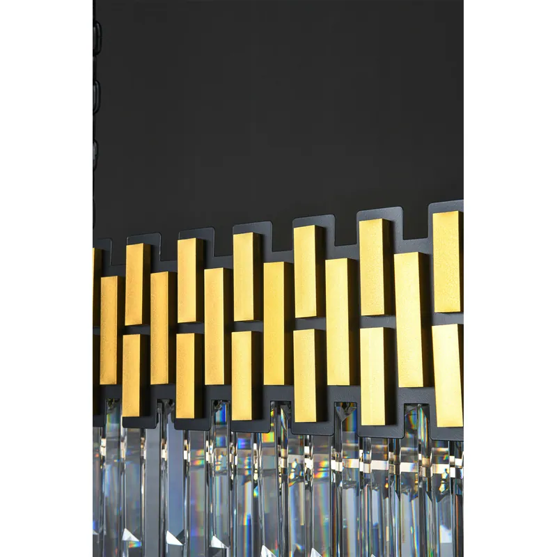 Golden Crystal Cascade Chandelier