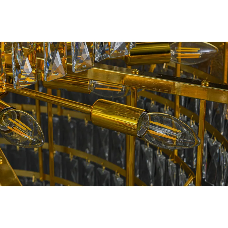 Golden Crystal Multiple Layer Chandelier