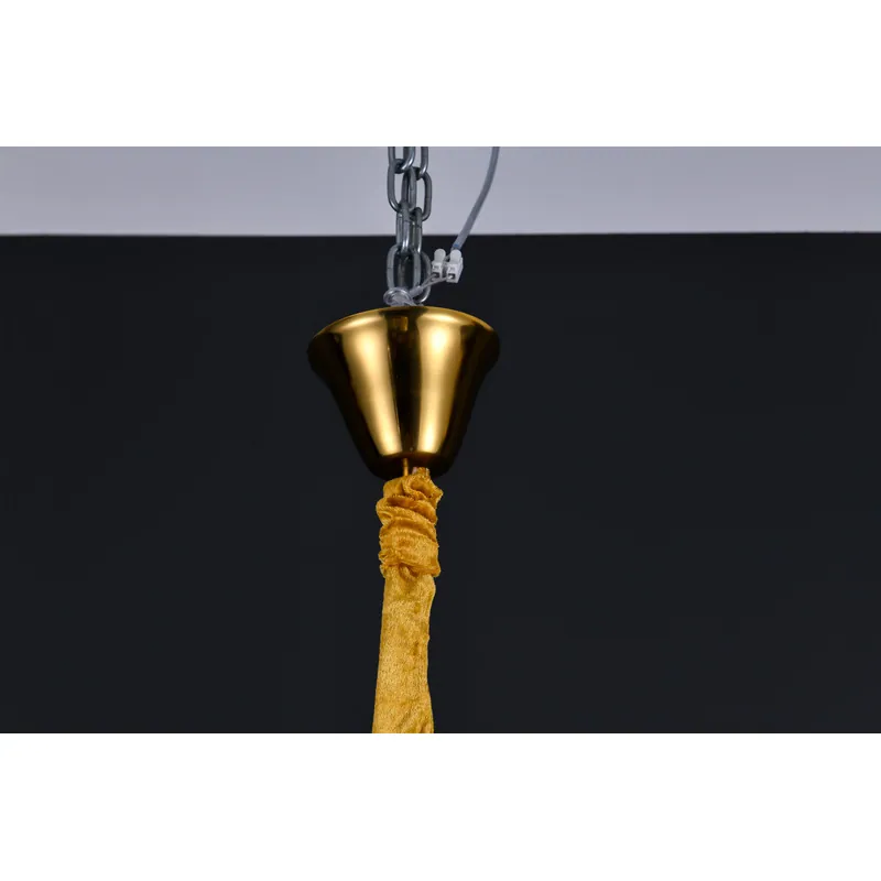 Golden Elegance Glass Chandelier