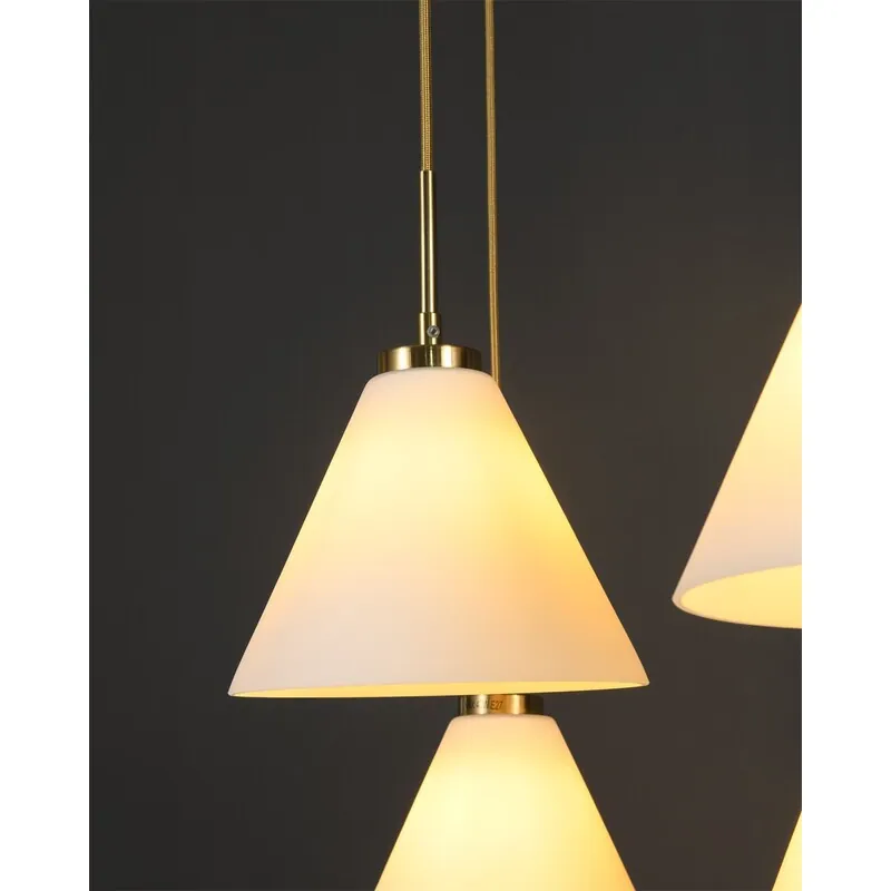 Golden Glow Glass Pendant Light