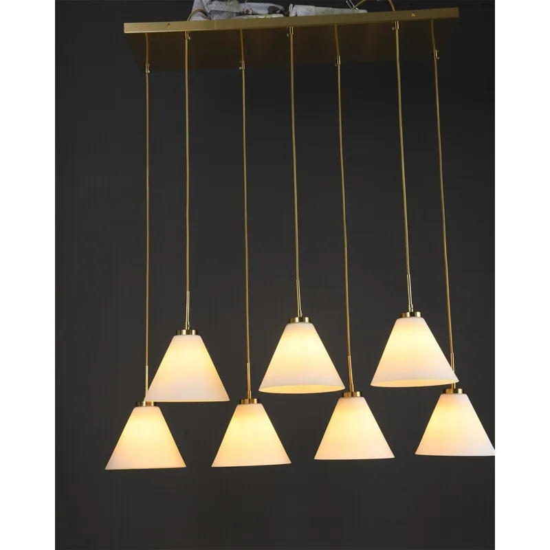 Golden Glow Glass Pendant Light