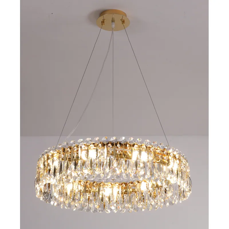 Golden Halo Clear Luxury Chandelier