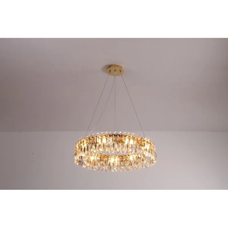Golden Halo Clear Luxury Chandelier