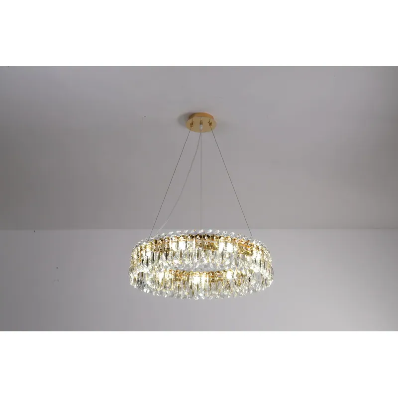 Golden Halo Clear Luxury Chandelier
