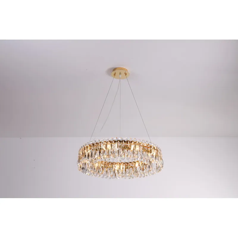 Golden Halo Clear Luxury Chandelier