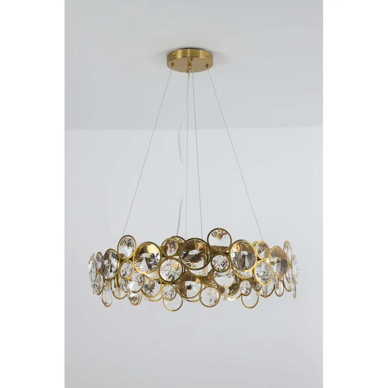Golden Halo Crystal Chandelier