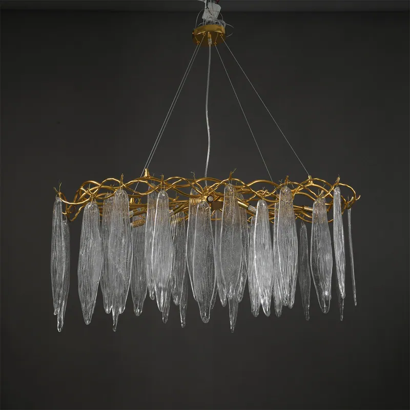 Golden Icicle Chandelier