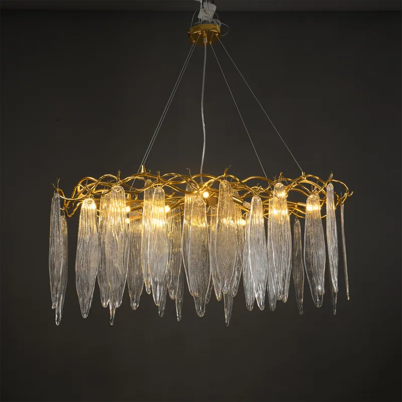 Golden Icicle Chandelier