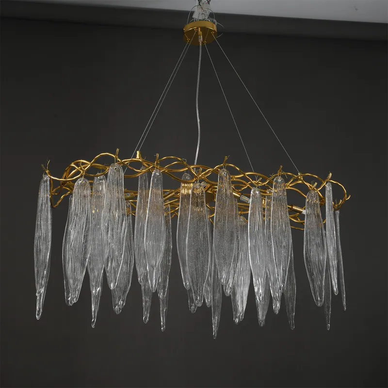 Golden Icicle Chandelier