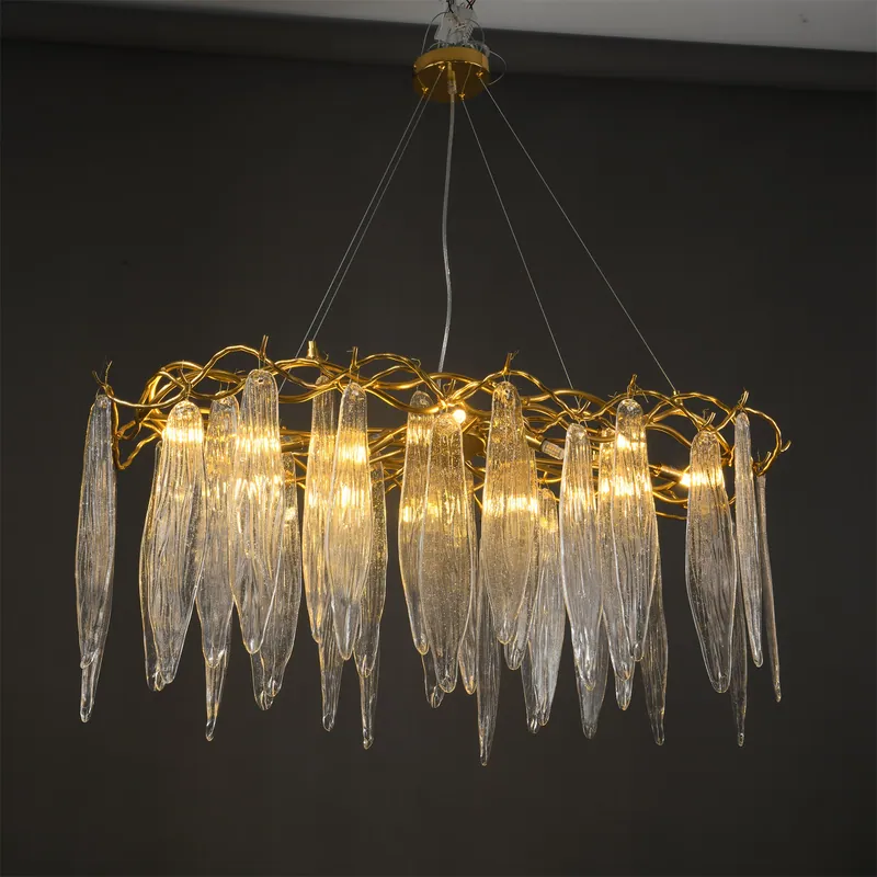 Golden Icicle Chandelier