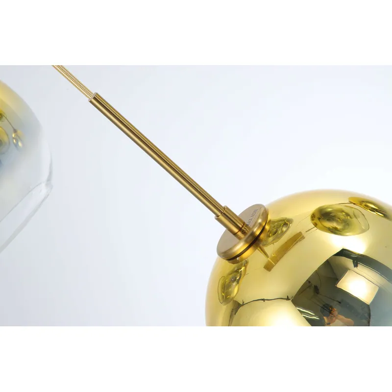 Golden Orb Glass Chandelier