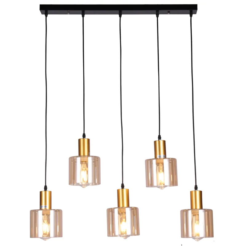Golden Prism Linear Cluster Pendant Light