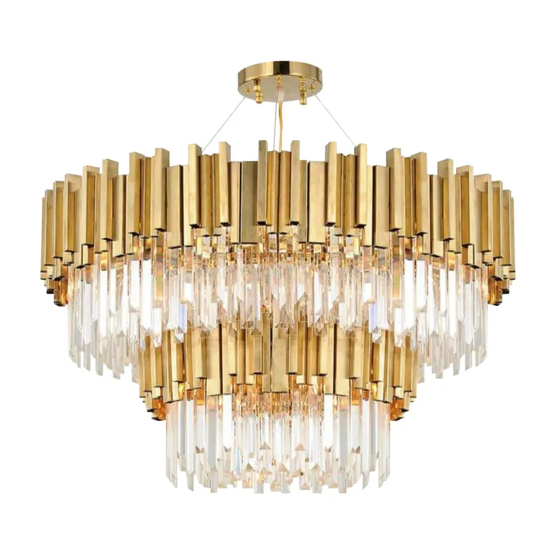 Golden Radiance Clear Crystal Chandelier