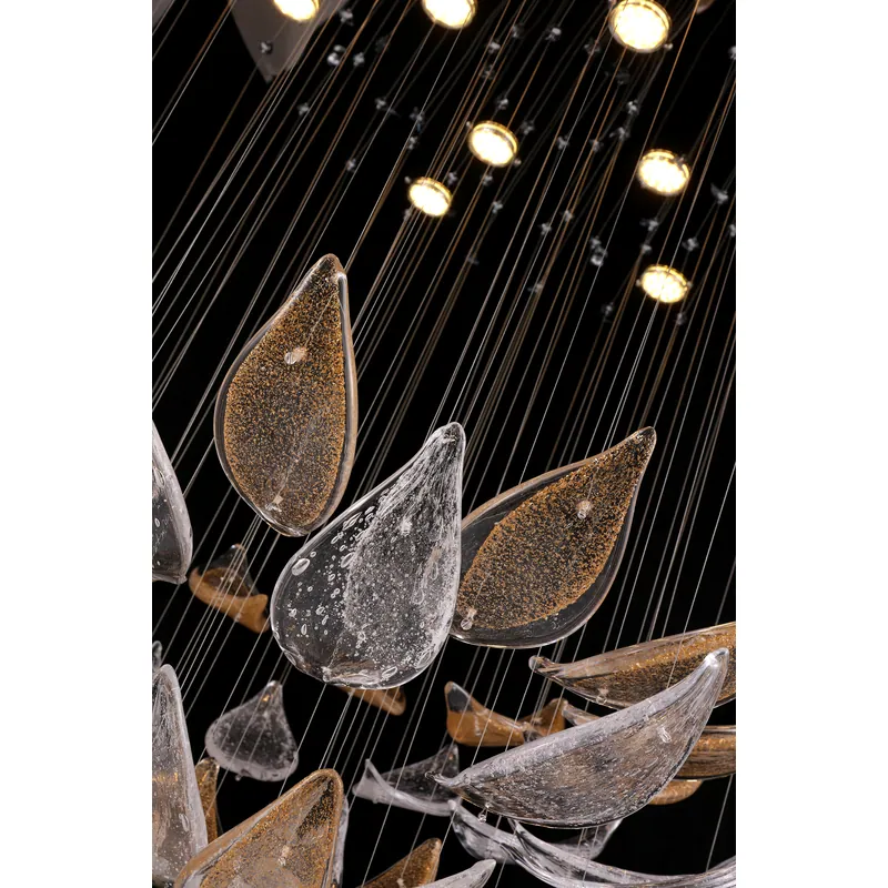 Golden Radiance Crystal Chandelier
