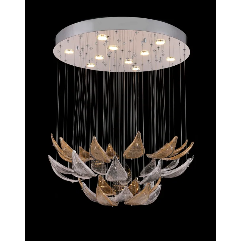 Golden Radiance Crystal Chandelier