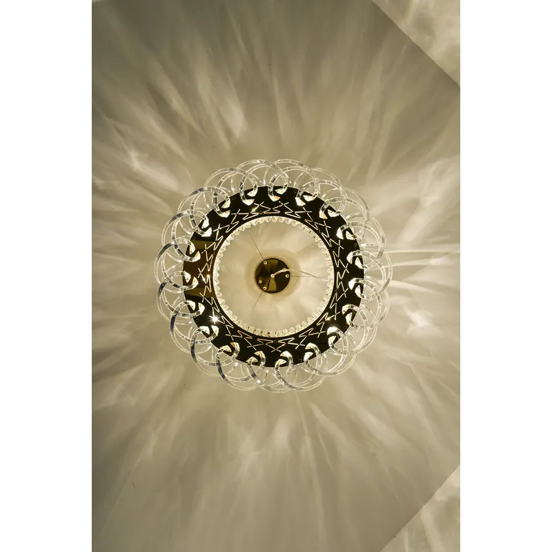 Golden Spiral Crystal Chandelier