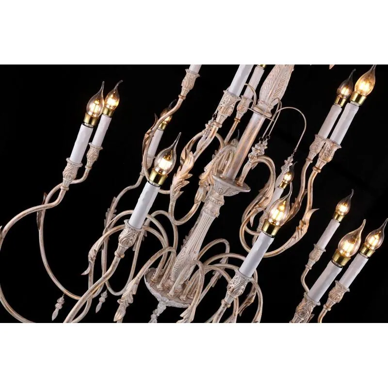 Ivory Elegance Candle Arm Chandelier