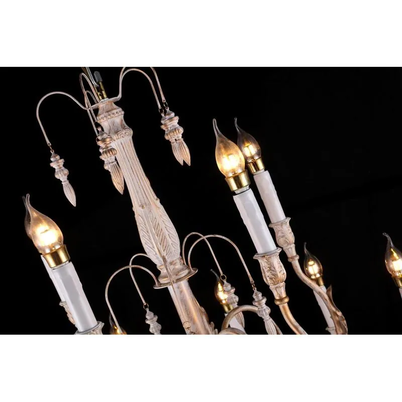 Ivory Elegance Candle Arm Chandelier