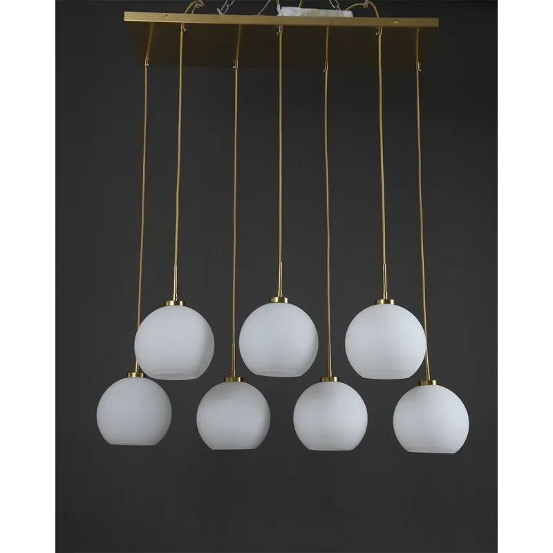 Luminous Halo White and Gold Pendant Light