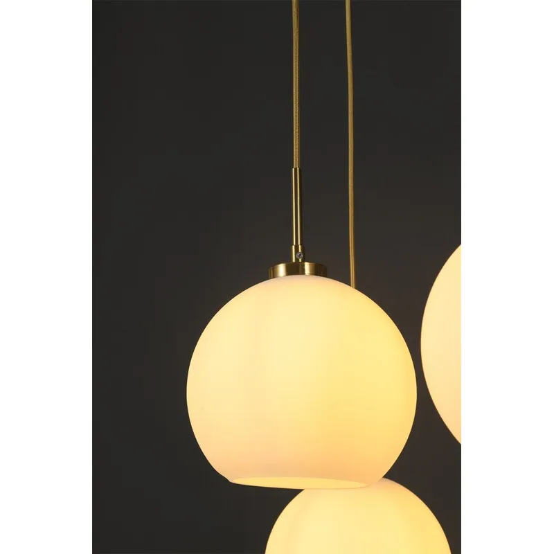Luminous Halo White and Gold Pendant Light