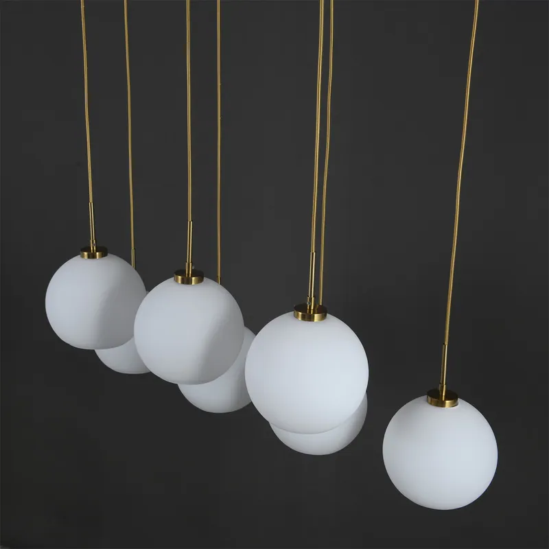 Luminous Halo White and Gold Pendant Light
