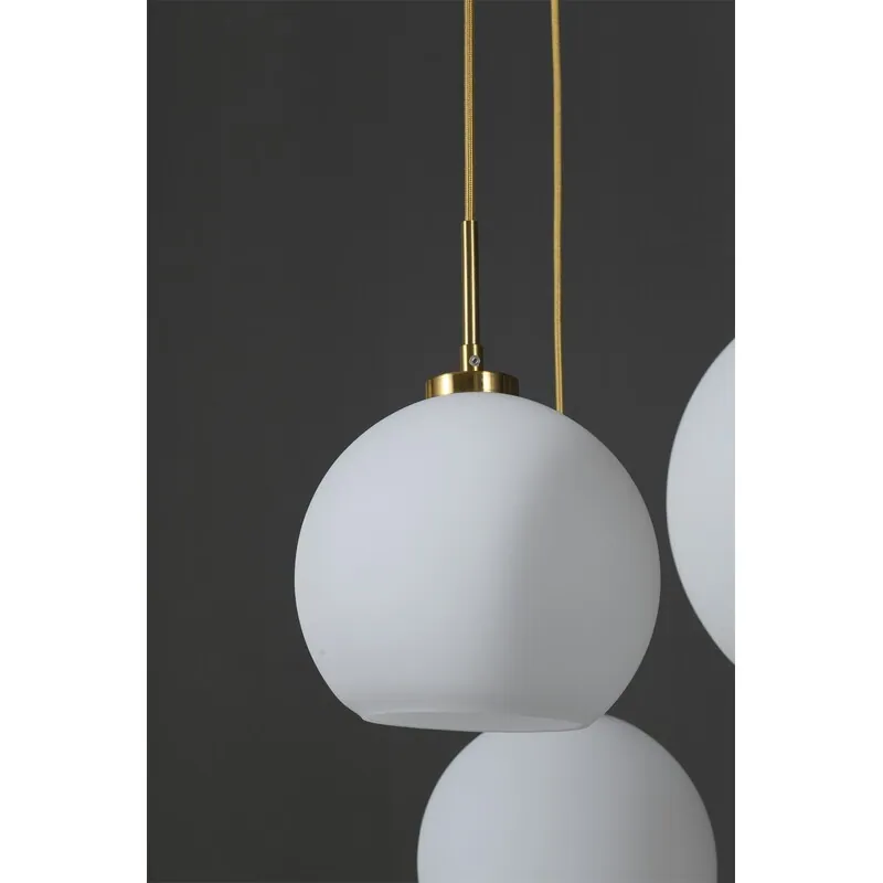 Luminous Halo White and Gold Pendant Light
