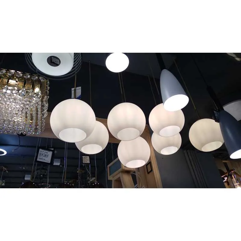 Luminous Halo White and Gold Pendant Light