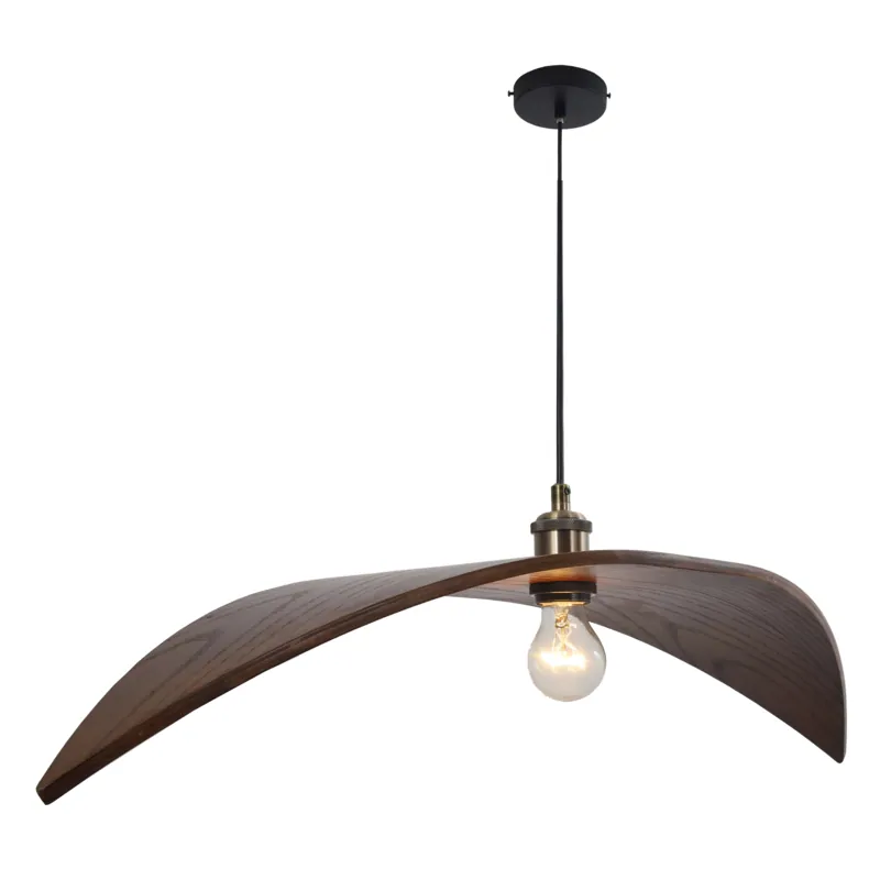 Riverbend Wood Sculptural Pendant Light